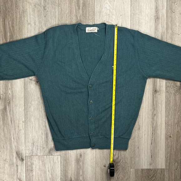 Arnold Palmer Vintage Green Medium Cardigan Sweater - Picture 6 of 7